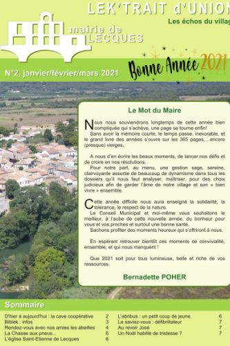 Lek'Trait d'Union n°2, cliquer pour ouvrir