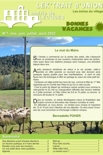 Lek'Trait d'Union n°7, cliquer pour ouvrir