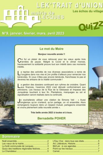 Lek'Trait d'Union n°9, cliquer pour ouvrir